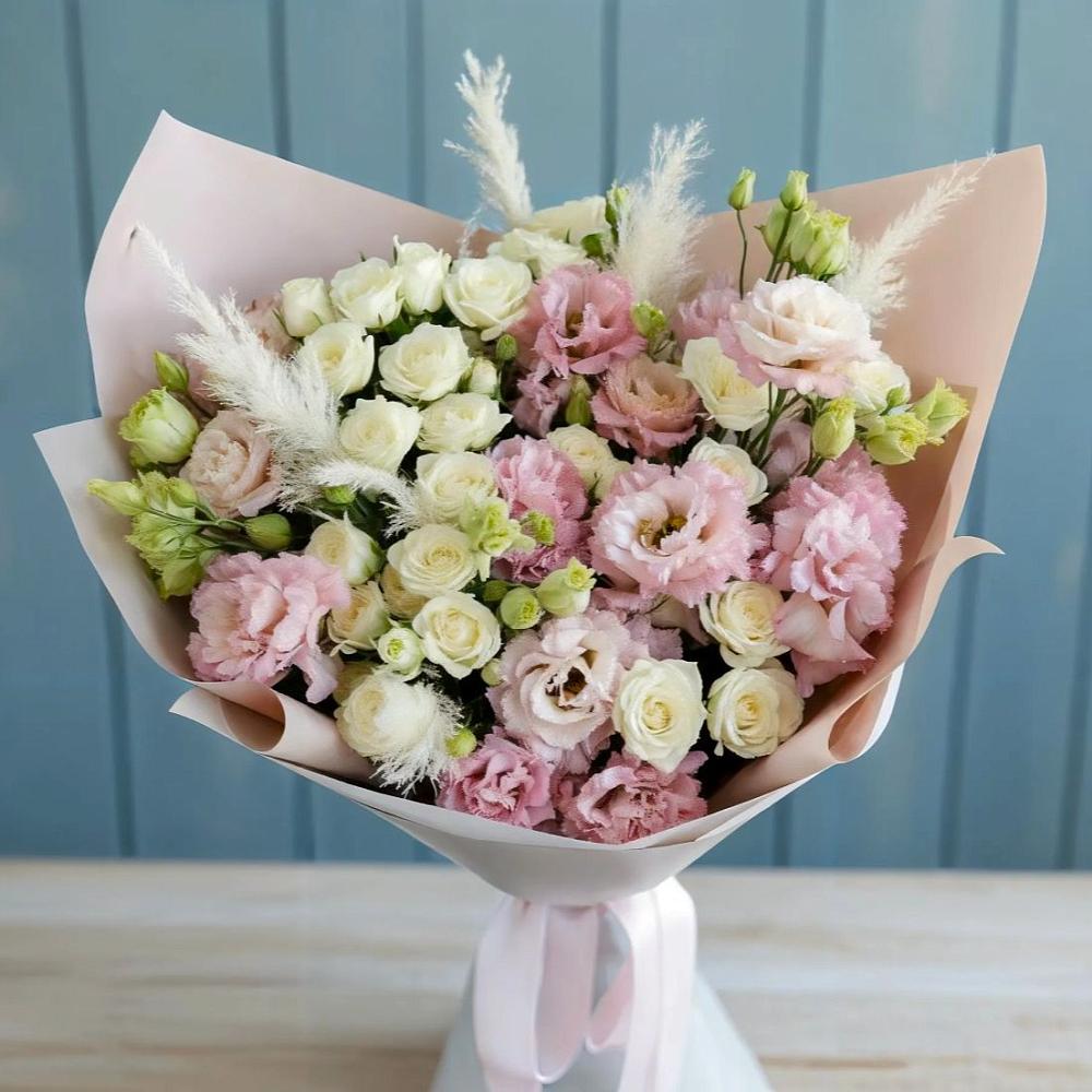 Букет цветов из: Альстромерии и Розы в Саблинском