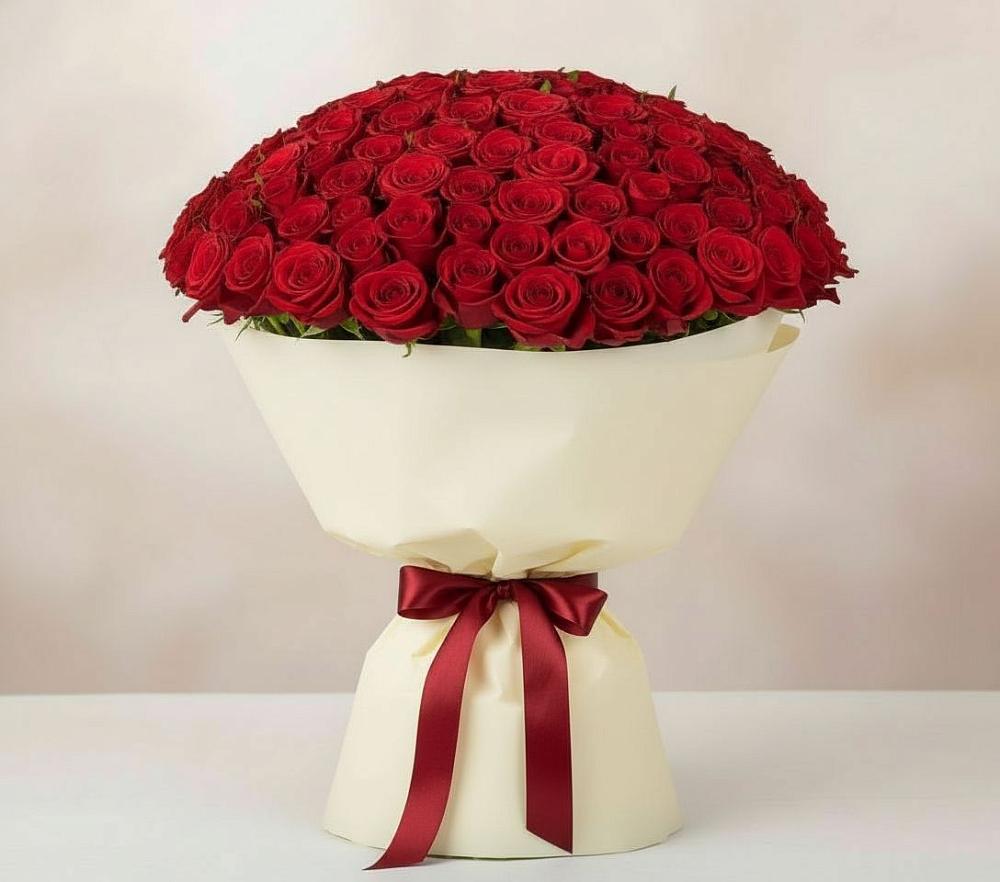 Букет 101 Красная роза Милано в Саблинском