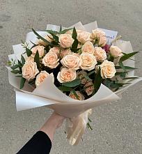 Букет Кремовые розы Латте в Саблинском