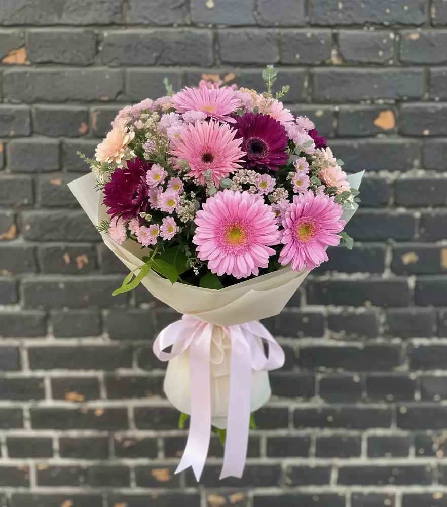 Букет цветов из: Герберы и Хризантемы в Саблинском