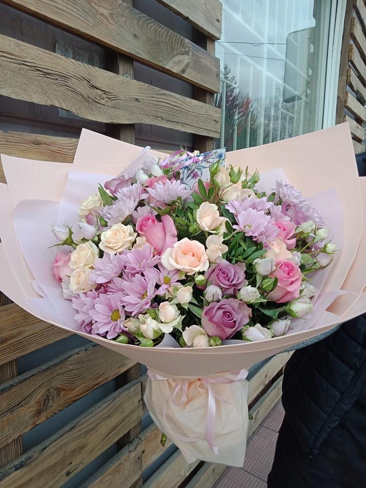 Букет цветов из: Розы и Хризантемы в Саблинском