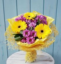 Букет цветов из:  Хризантемы и Герберы в Саблинском