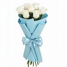 Букет 7 белых роз Проуд в Саблинском