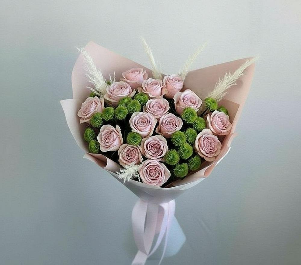 Букет цветов из: Розы и Хризантемы в Саблинском