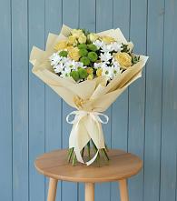 Букет цветов из:  Хризантемы и Розы в Саблинском