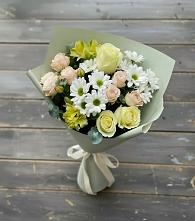 Букет цветов из:  Альстромерии, Розы и Хризантемы в Саблинском